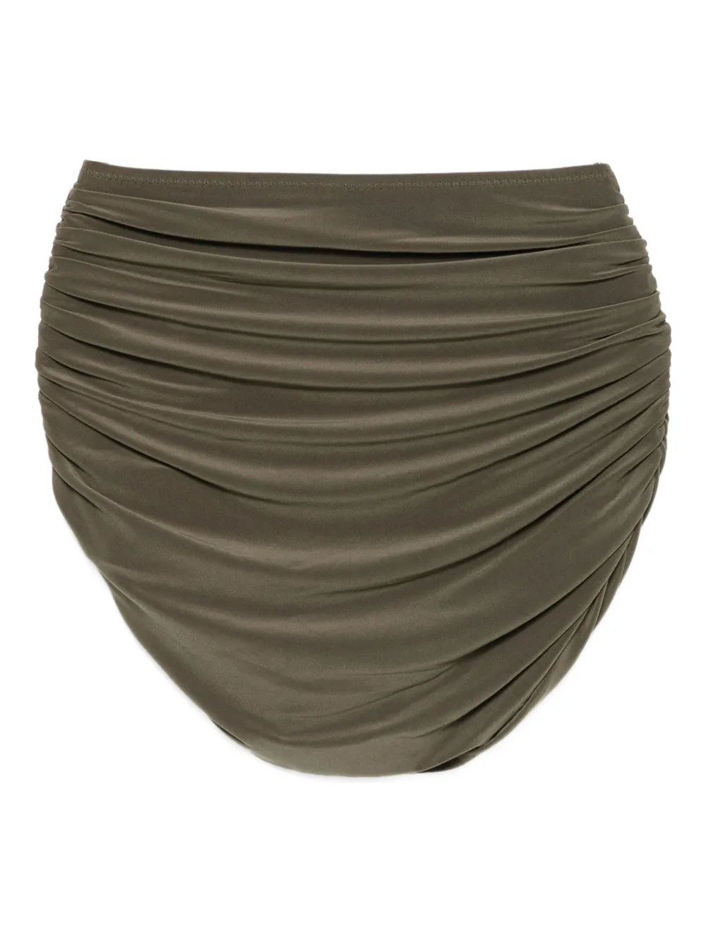 Norma Kamali Bill high-waist ruched bikini bottom - Verde