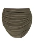 Norma Kamali Bill high-waist ruched bikini bottom - Green