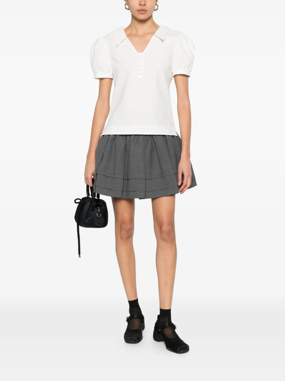  Shushu/tong Puff-sleeve Blouse - White 