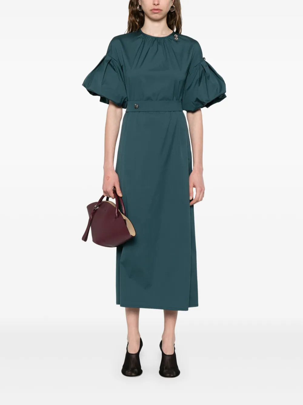 'S Max Mara Jersey midi-jurk - Blauw
