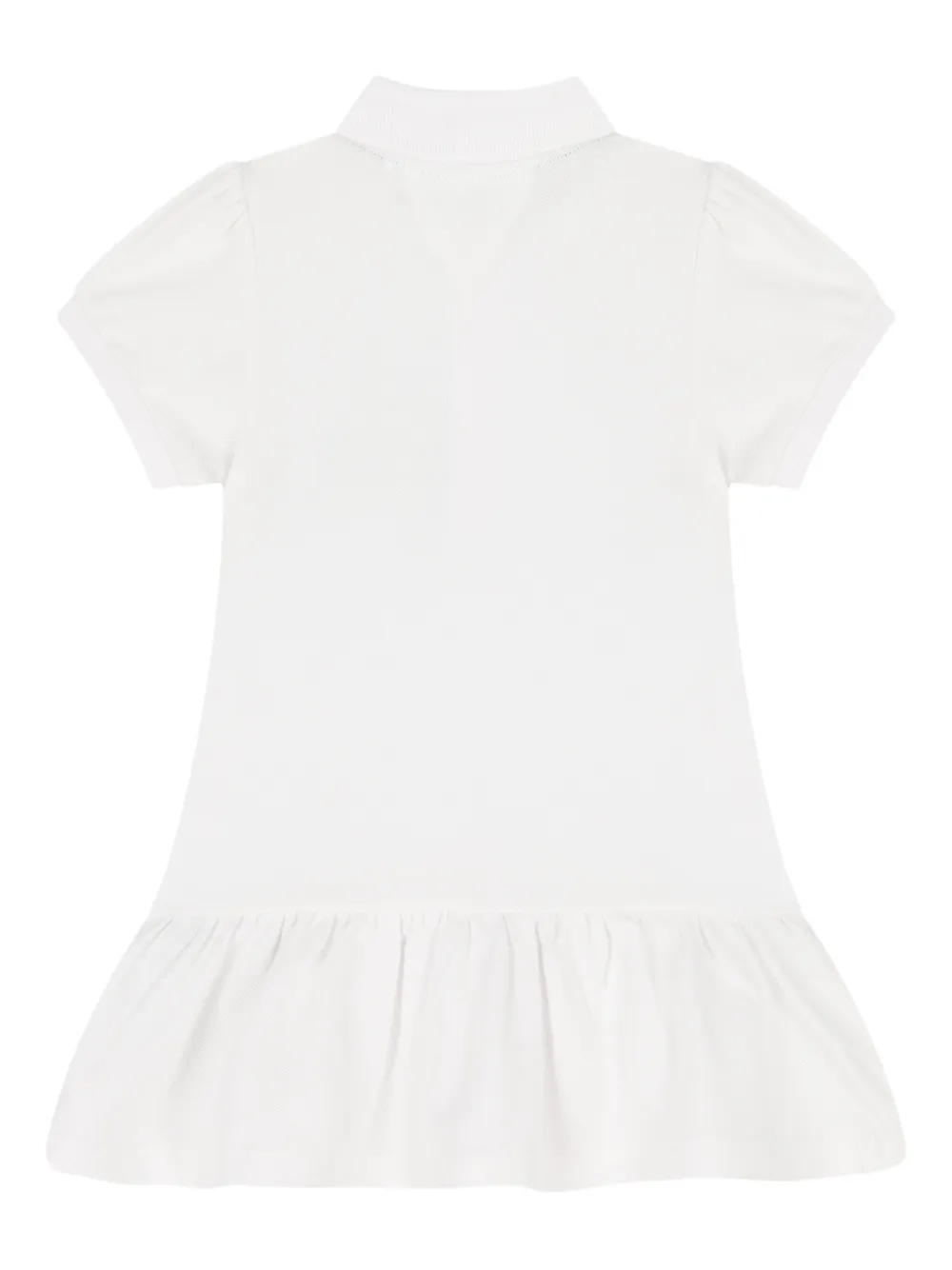 Tommy Hilfiger Junior Polojurk met ruches - Wit