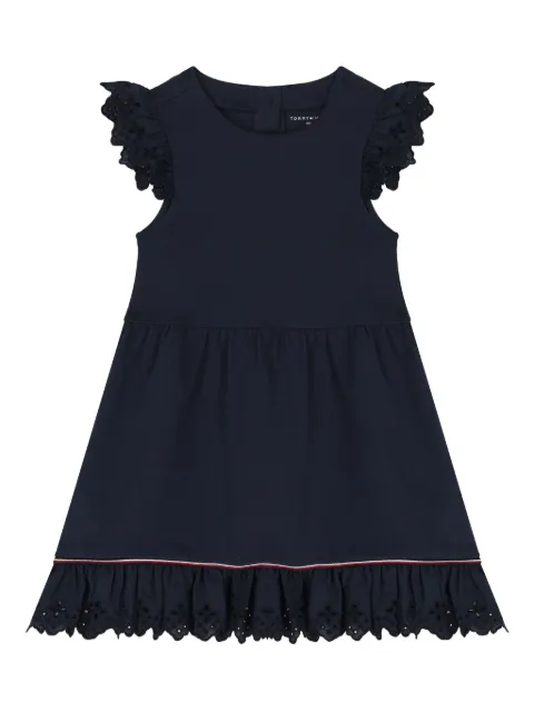 Tommy Hilfiger Junior ruffled broderie-anglaise dress