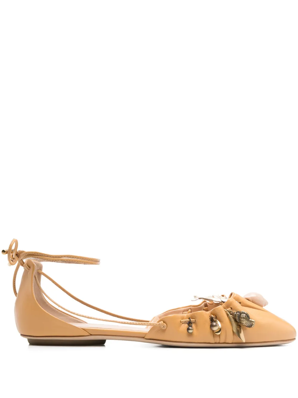 Chloé leather ballerina shoes Neutrals