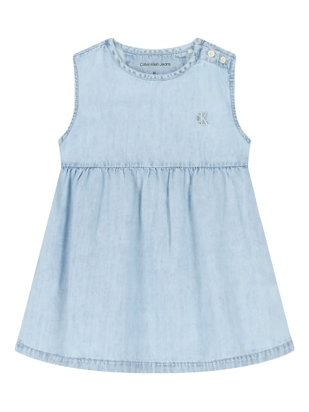 Calvin Klein Kids Jurk met geborduurd logo Blauw