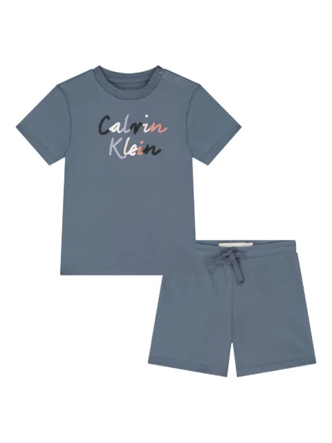 Calvin Klein Kids logo-print shorts set 