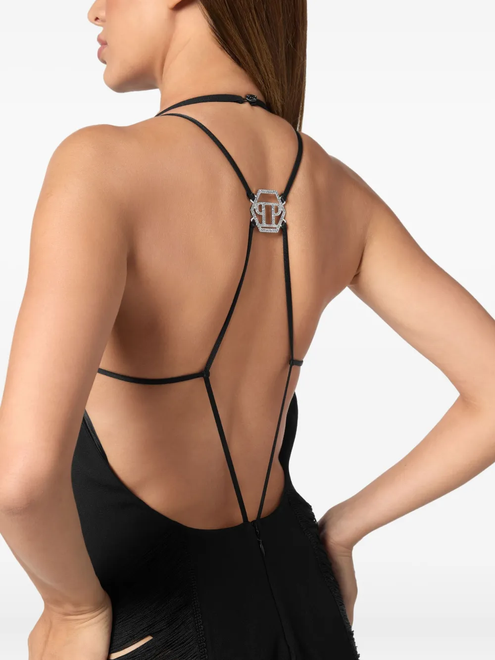 Philipp Plein Fragnes maxi-jurk Zwart