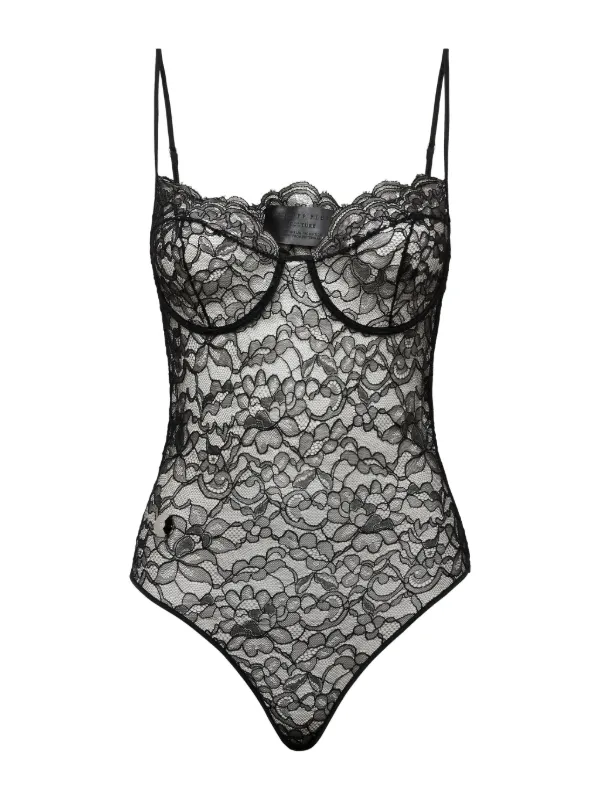 Philipp Plein レース ボディスーツ | ブラック | FARFETCH JP