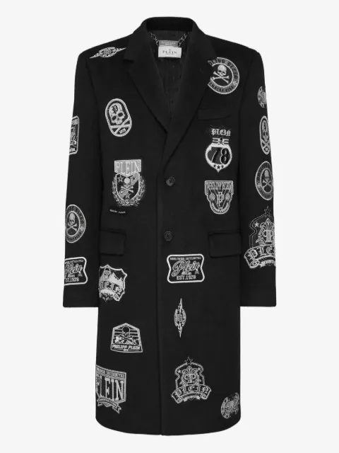 Philipp Plein abrigo con parches