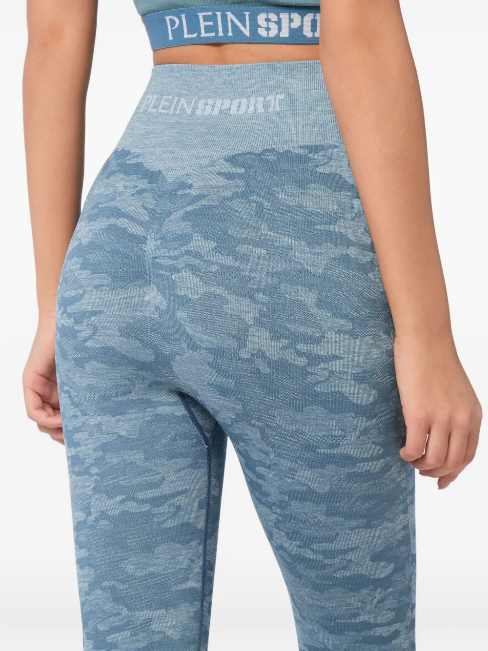 Plein Sport Performance legging met camouflageprint Blauw