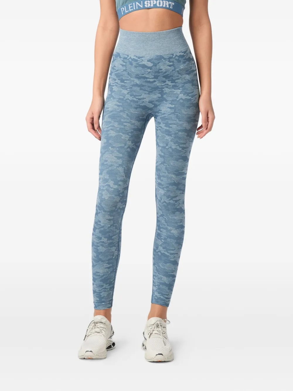 Plein Sport Performance legging met camouflageprint Blauw