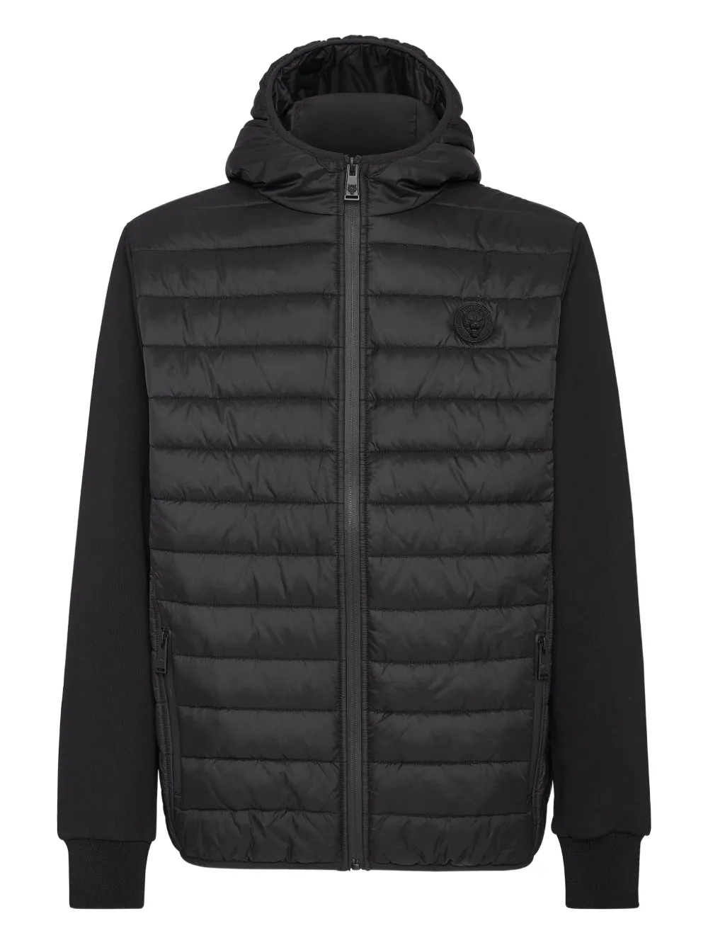 Plein Sport フーデッド パデッドジャケット - ブラック Plein Sport フーデッド パデッドジャケット - ブラック