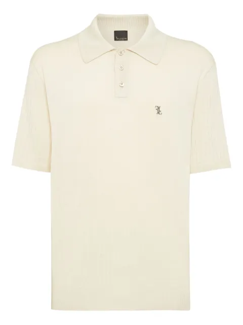 Billionaire ribbed short-sleeve polo shirt