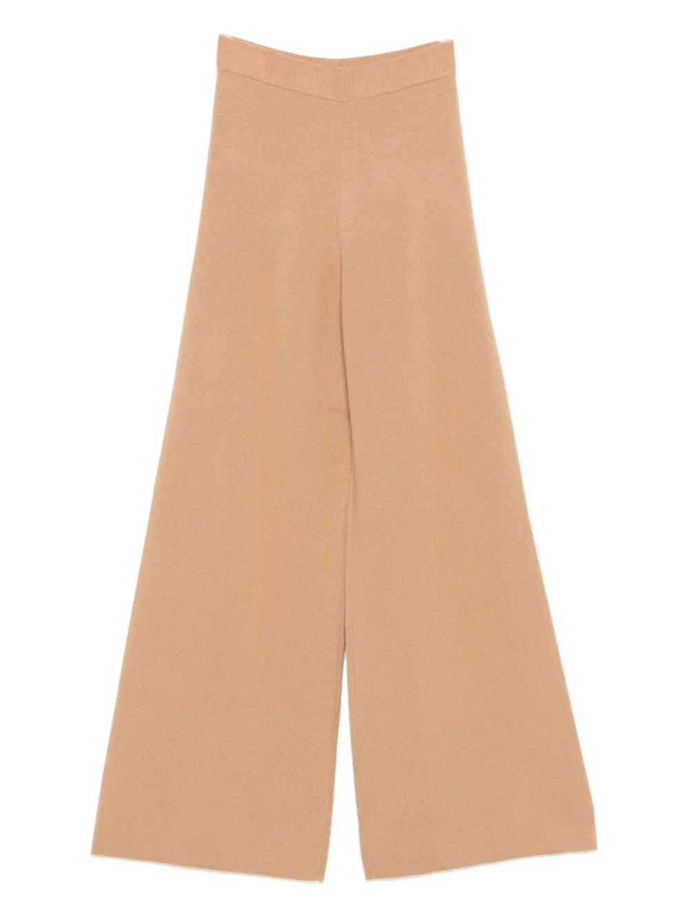 Max Mara Cashmere Wool Wide-leg Trousers In Brown