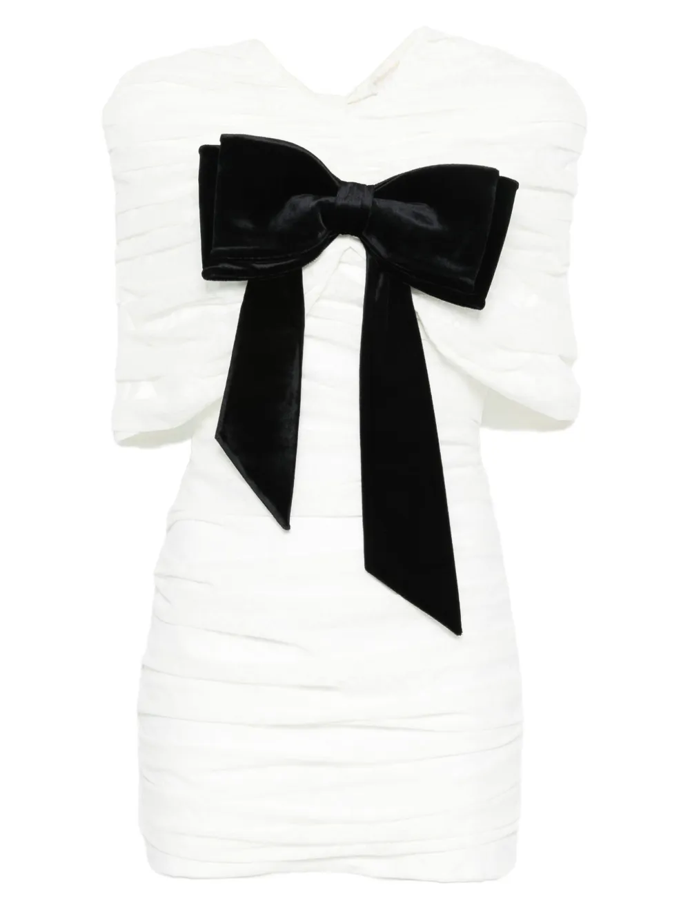 SHUSHU/TONG bow-detail mini dress - Bianco