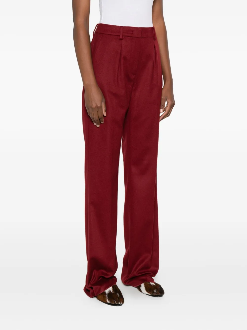 Max Mara Pleated Trousers In Brown
