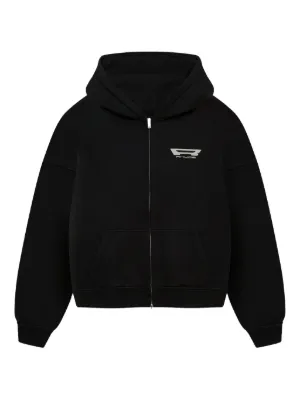 【関税込み】Rhude ブラック Chevron Logo Repeat フーディ Rhudeのブラック Chevron Logo Repeat フーディがセール中
