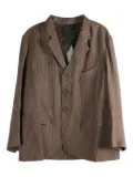 Ziggy Chen striped single-breasted blazer - Brown
