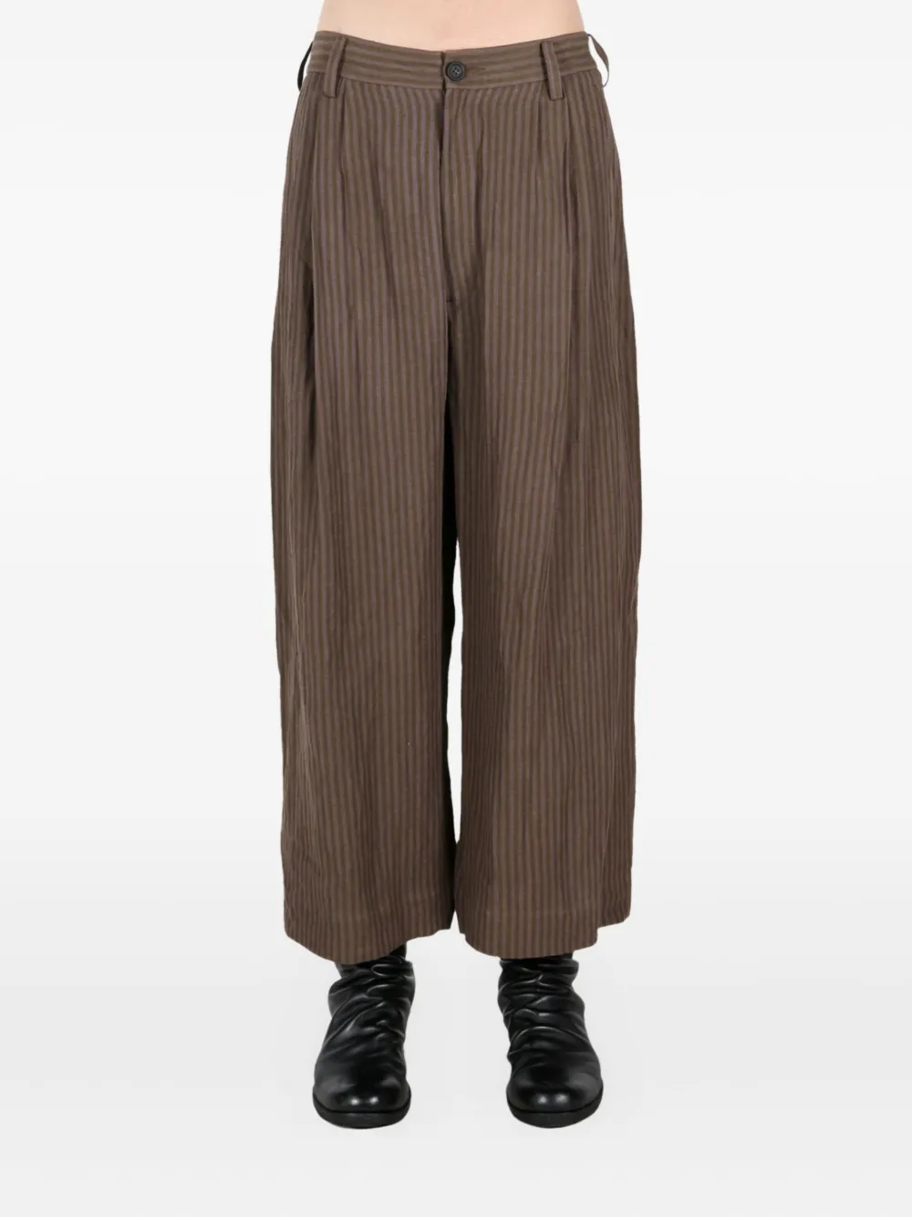 Ziggy Chen pinstripe trousers - Bruin