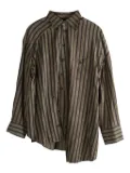 Ziggy Chen striped button-up shirt - Neutrals