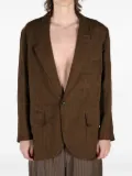 Ziggy Chen single-breasted blazer - Brown