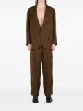 Ziggy Chen single-breasted blazer - Brown