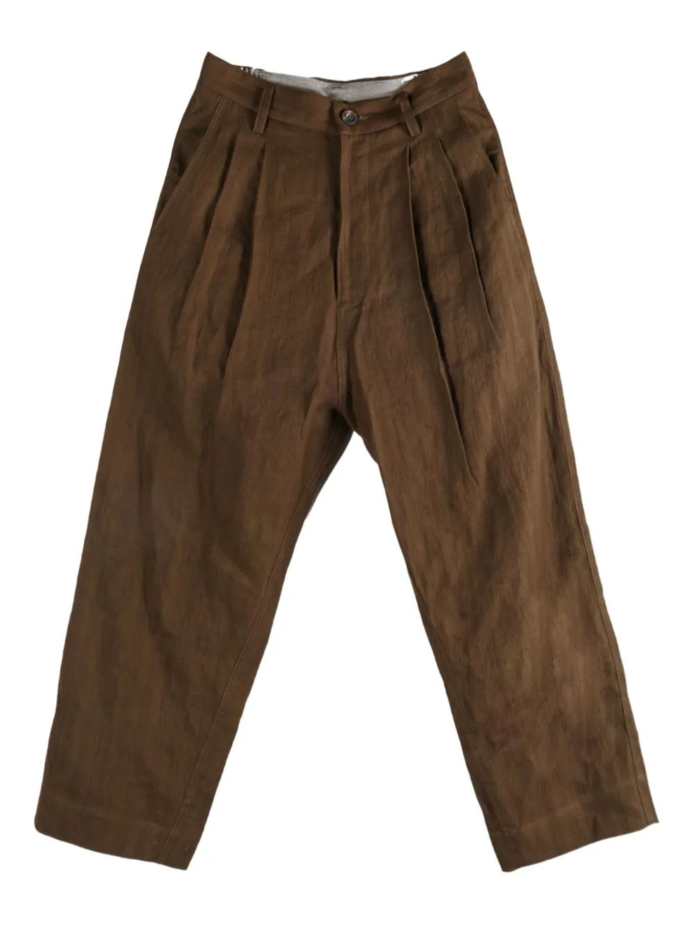 Ziggy Chen pleated trousers | Brown | Image 1