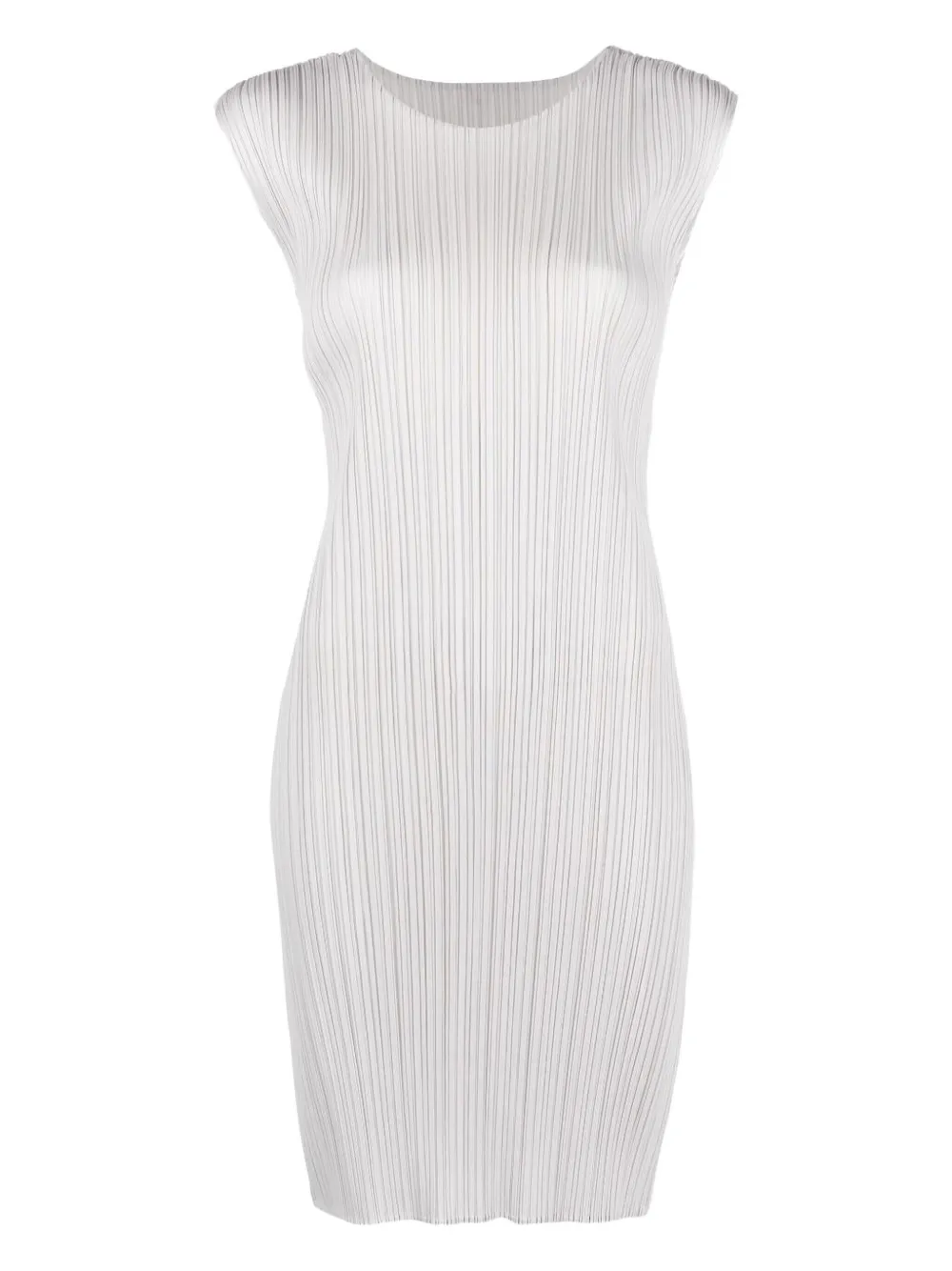 Pleats Please Issey Miyake pleated midi dress Grijs