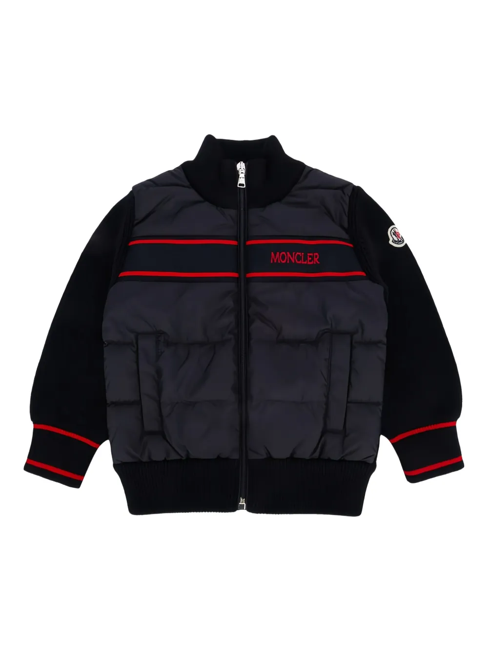 Moncler Enfant Jack met gewatteerd vlak Blauw