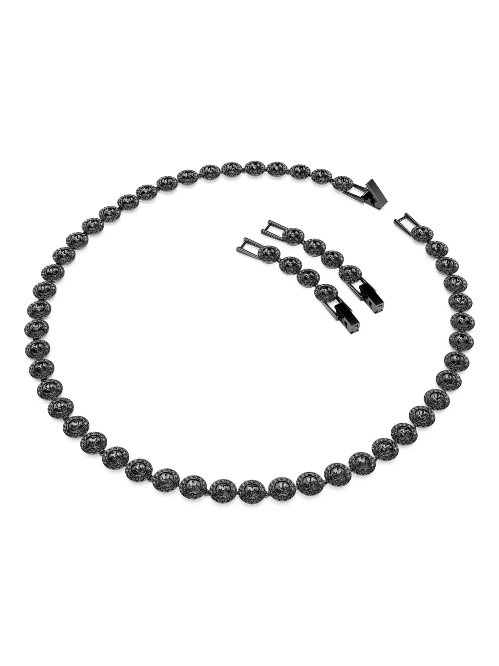 Swarovski テニス ネックレス - ブラック Swarovski テニス ネックレス - ブラック