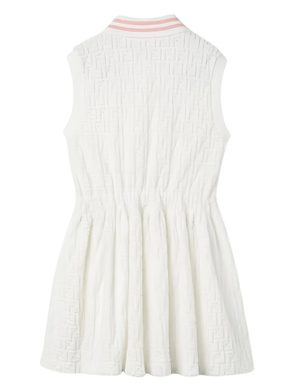 Fendi Kids FF-pattern sleeveless dress Wit