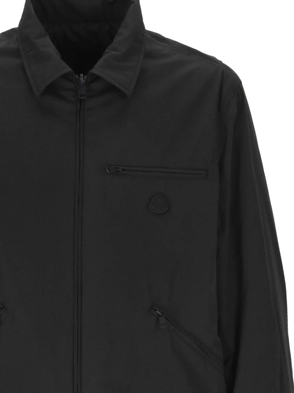 Moncler Shirtjack met logopatch Zwart
