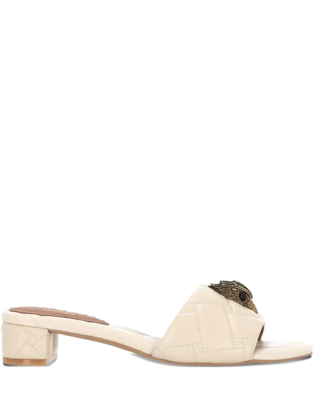 Kurt Geiger London quilted eagle-detail sandals Beige