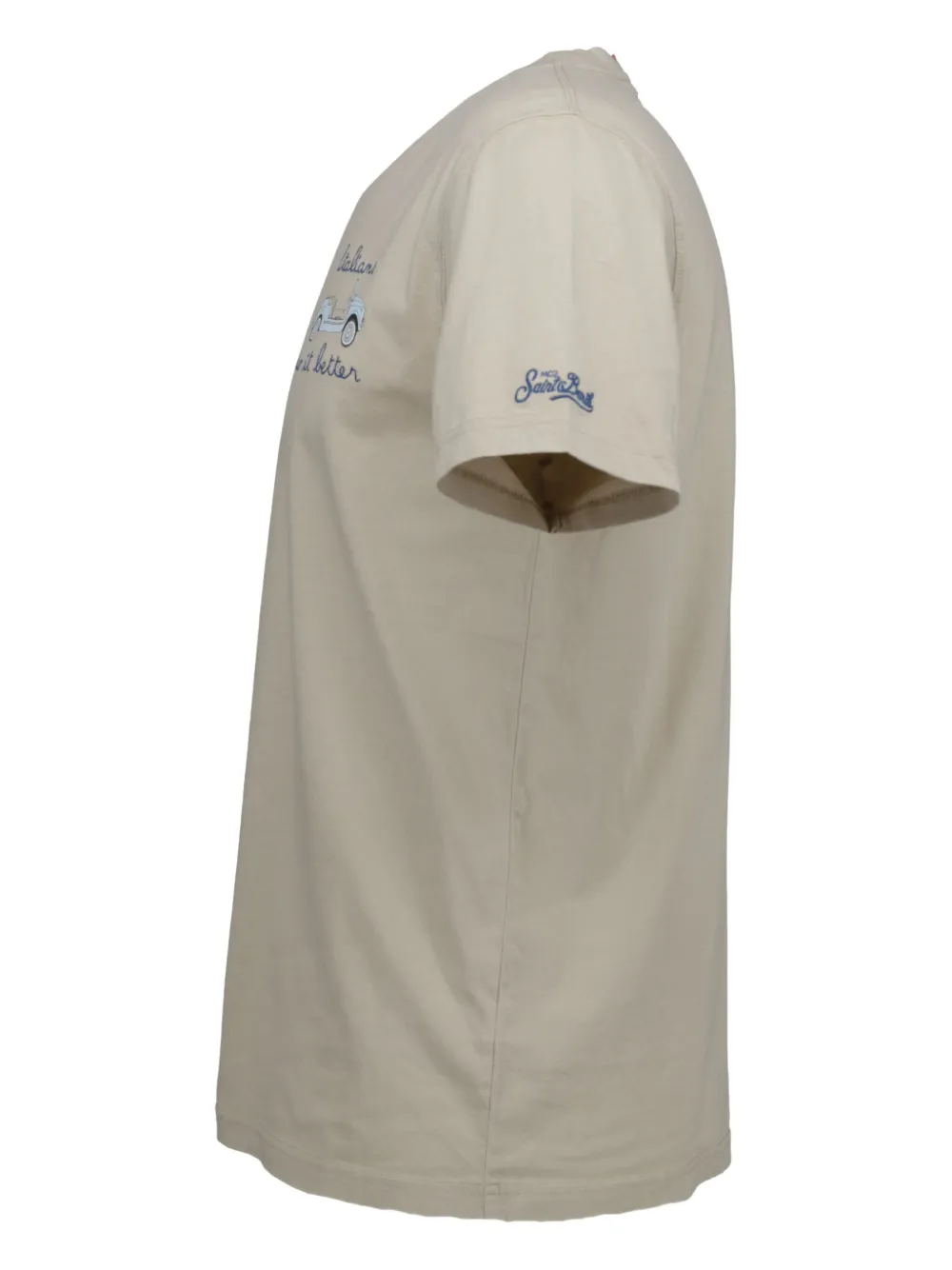 MC2 Saint Barth T-shirt met geborduurde tekst Beige