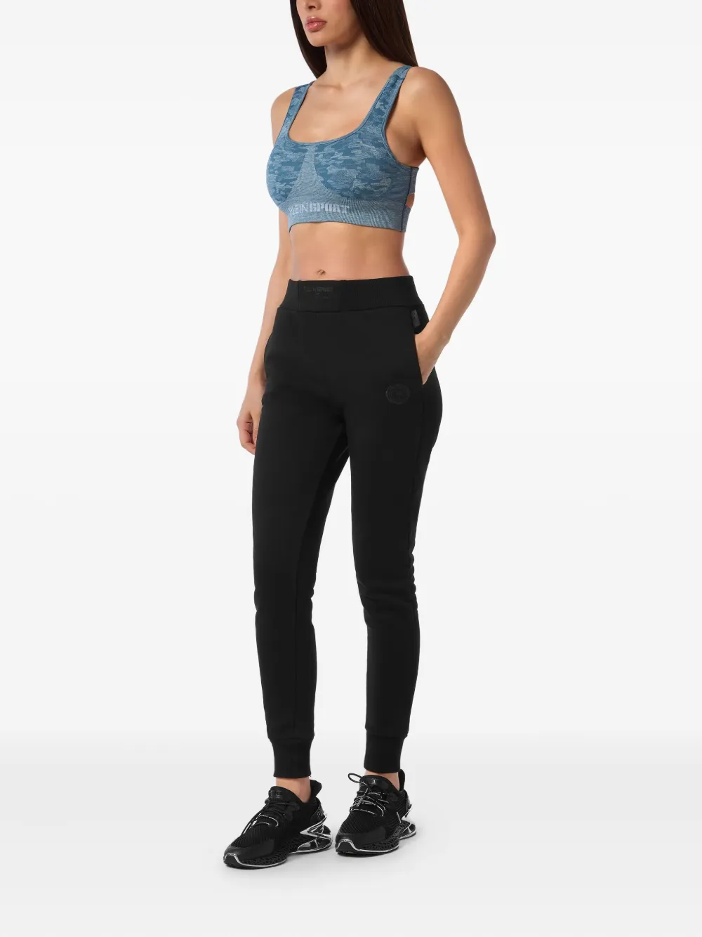 Plein Sport Sport-bh met camouflageprint - Blauw