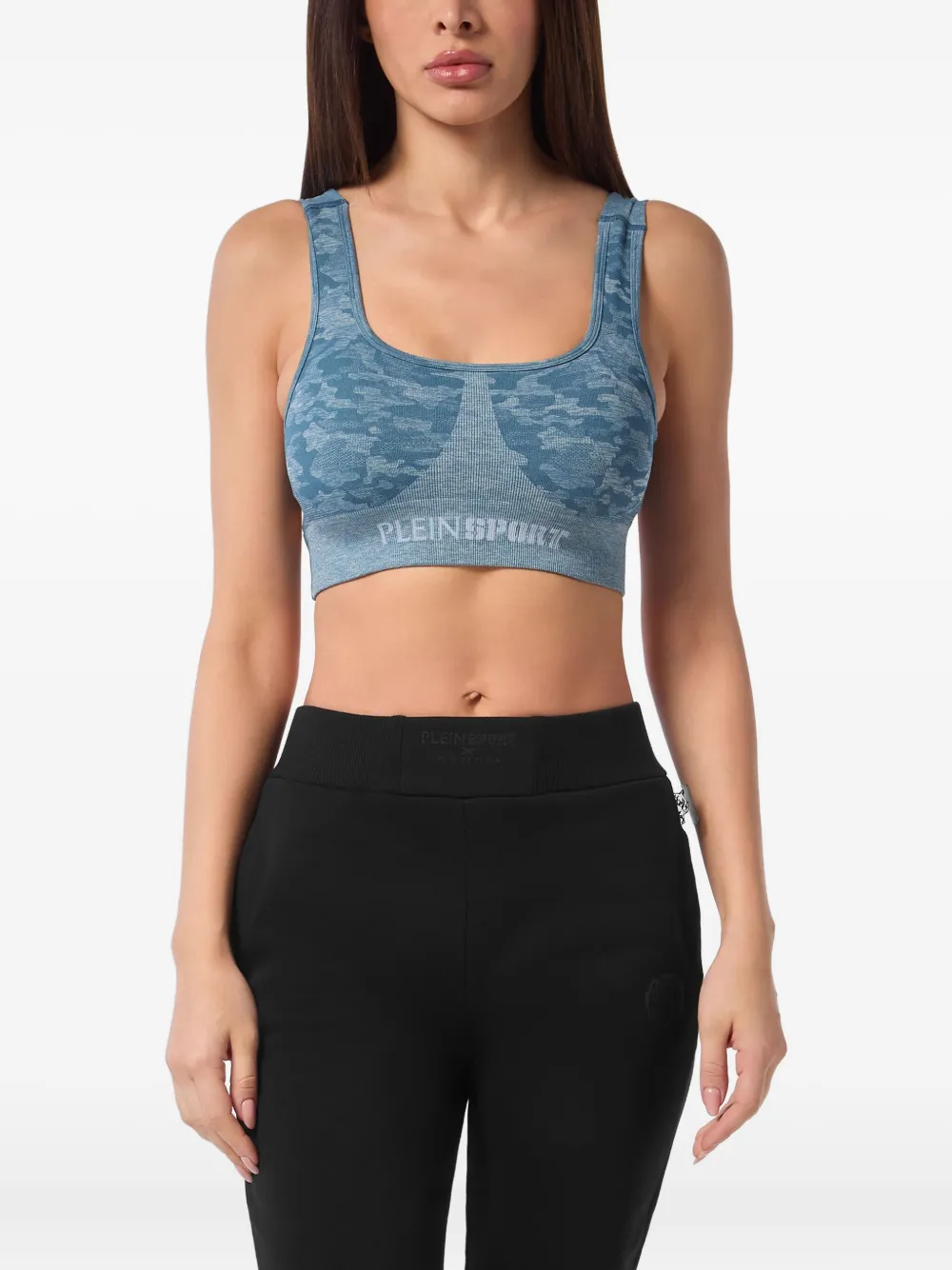 Plein Sport-bh met camouflageprint Blauw