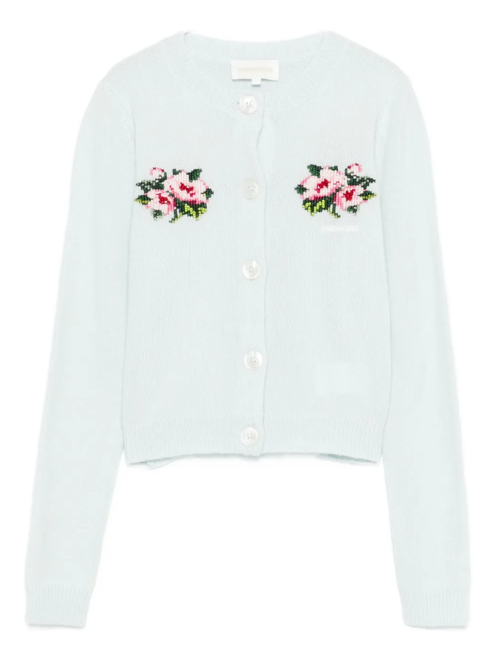 Shushu-tong Floral-embroidered Cardigan In White
