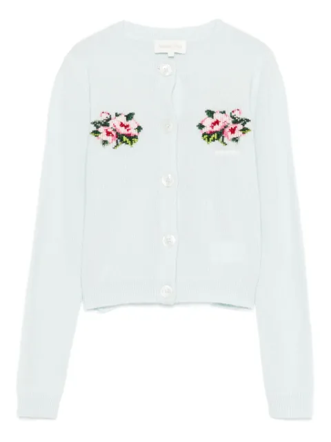 SHUSHU/TONG floral-embroidered cardigan