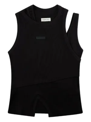 FenG Chen WANG STRIPED VEST ベスト 黒 S Feng Chen Wang Vests & Tank Tops for Women - Shop on FARFETCH