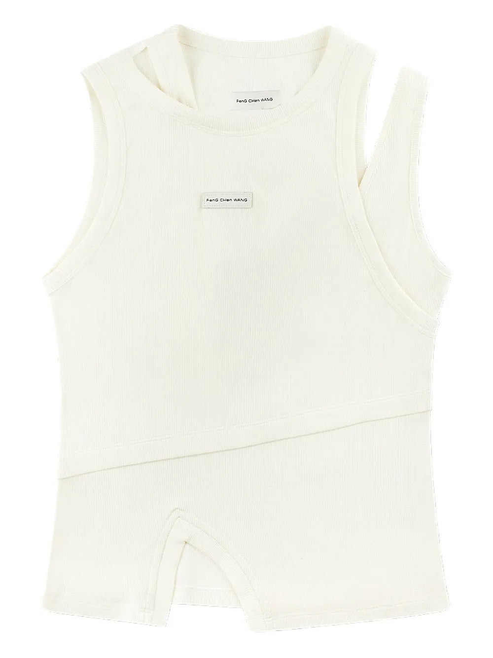 Feng Chen Wang logo-patch tank top | White | Image 1