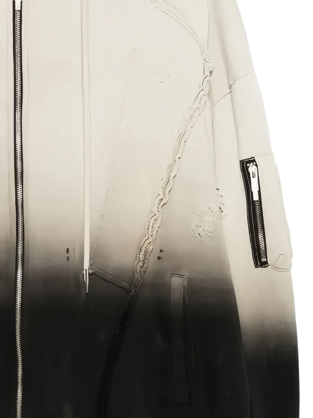 Feng Chen Wang distressed zip-up hoodie | Hoodies | Image 2