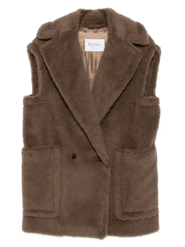 Max Mara Bormida ダブルブレスト ベスト | ブラウン | FARFETCH JP