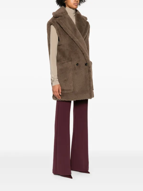 美品　MaxMara WEEKEND ブラウン レザーダブルブレストジャケット 美品 MaxMara WEEKEND ブラウン レザーダブルブレストジャケット
