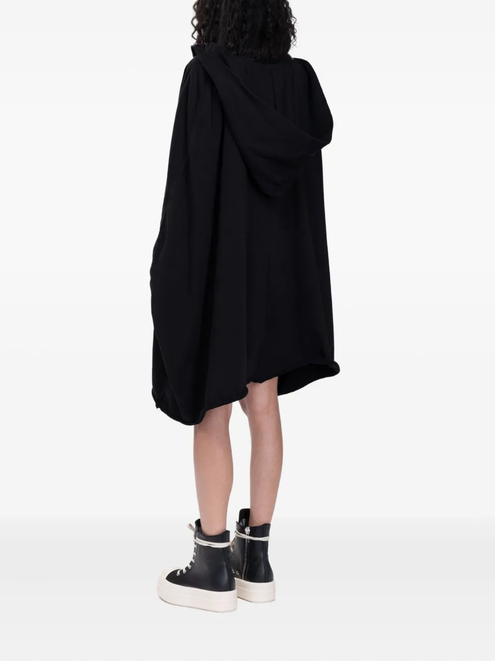 Rick Owens Katoenen hoodie Zwart