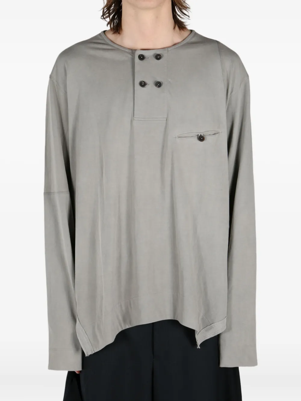 Ziggy Chen buttoned-placket long-sleeve top | T-Shirts | Image 2