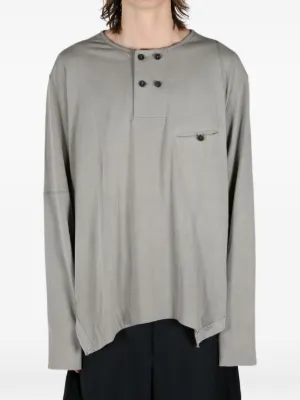 Tシャツ・カットソー ZIGGY CHEN Men T Shirts L0M251020602 Grey Ziggy Chen cotton T-shirt - men - Linen/Flax/Cotton - 50