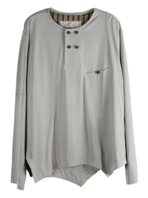 Ziggy Chen buttoned-placket long-sleeve top
