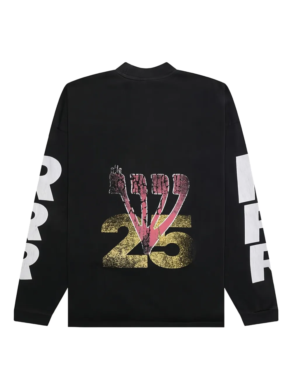 RRR123 graphic-print long-sleeve sweatshirt - Zwart