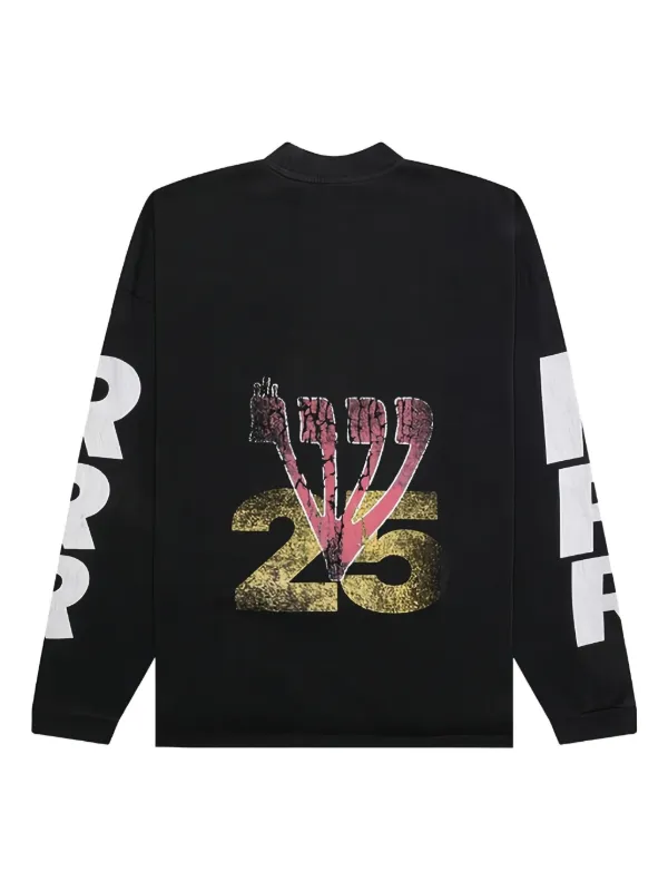 【関税込み】RRR123 Sweatshirts RRR123 graphic-print long-sleeve Sweatshirt | Black | FARFETCH