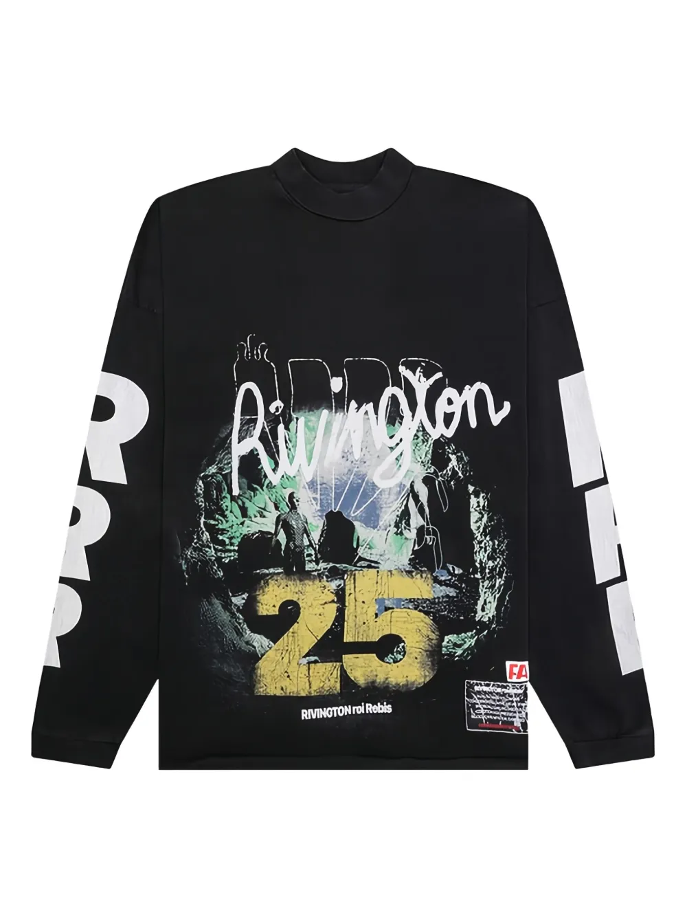 RRR123 graphic-print long-sleeve sweatshirt - ブラック RRR123 graphic-print long-sleeve sweatshirt - ブラック