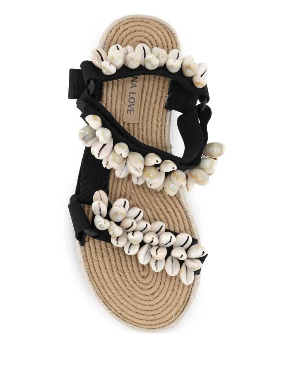 Arizona Love Trekky Raffia sandals Black